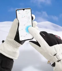 Guantes de esquí de invierno para hombres y mujeres, equipo de equitación de motocicleta, Guantes Térmicos impermeables a prueba de viento, pantalla táctil