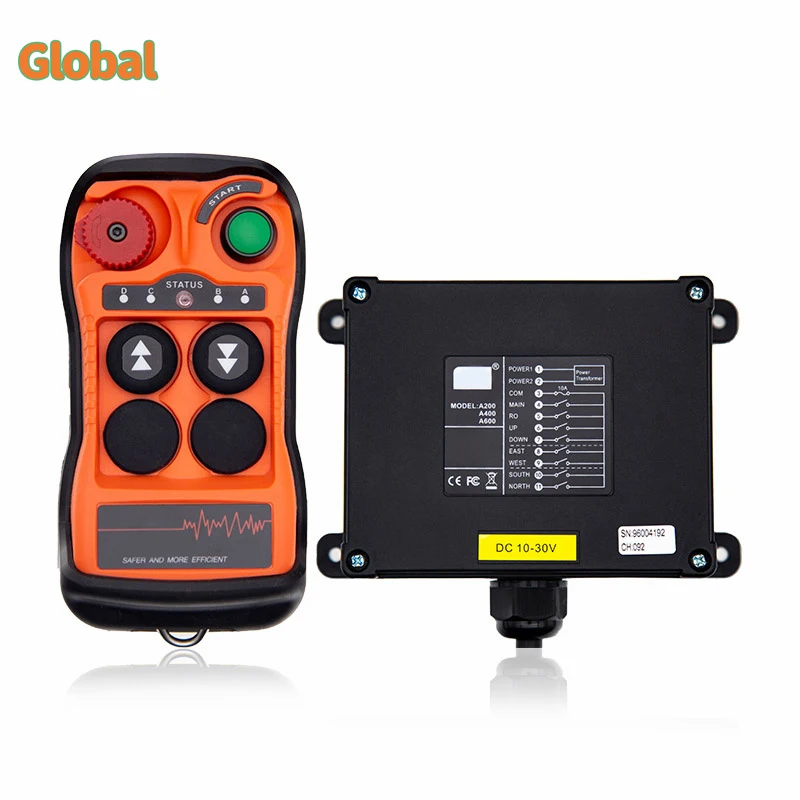 

QA200 2 buttons singIe speed industrial Wireless Radio Crane Remote Control switches winches Hoist track crane Lift controller