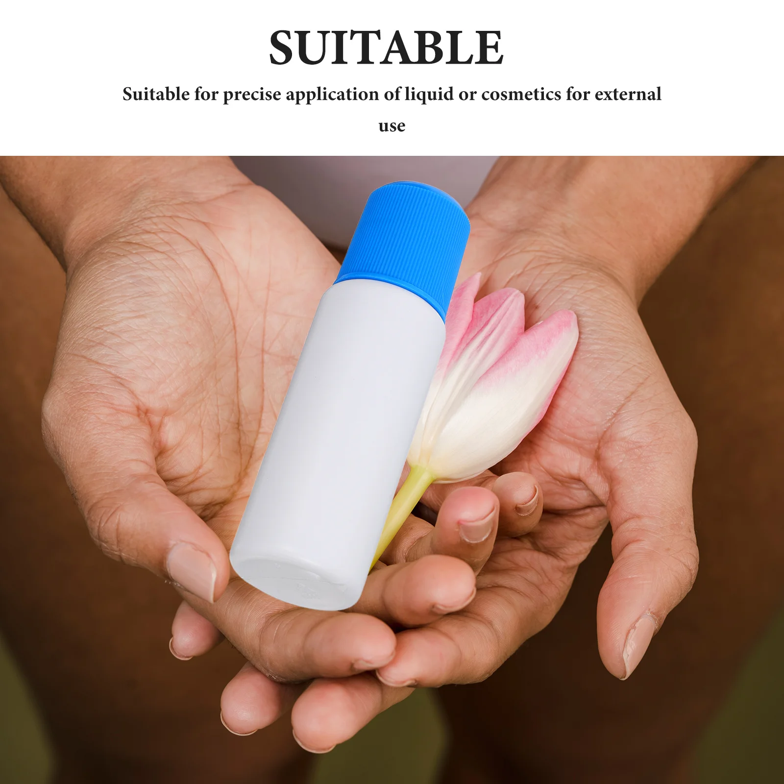 10Pcs Plastic Sponge Tip Applicator Bottles Refillable Liquid Dispensers for Essential Oils Lotion Medicine Travel