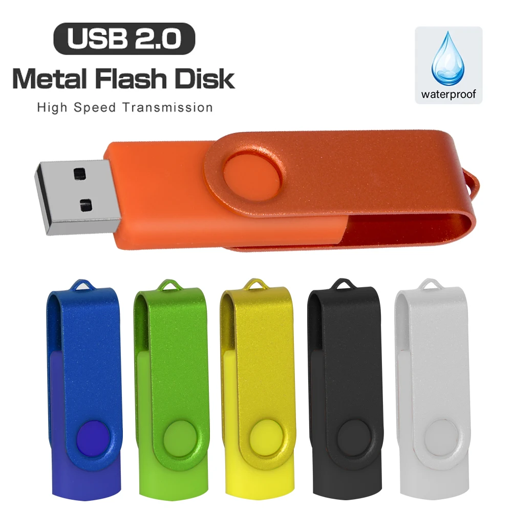 Unidad Flash Usb de Metal de alta velocidad, Pendrive de 100 GB, 64gb, 32GB, 16GB, 4GB, logotipo personalizado gratis, 128 unidades por lote