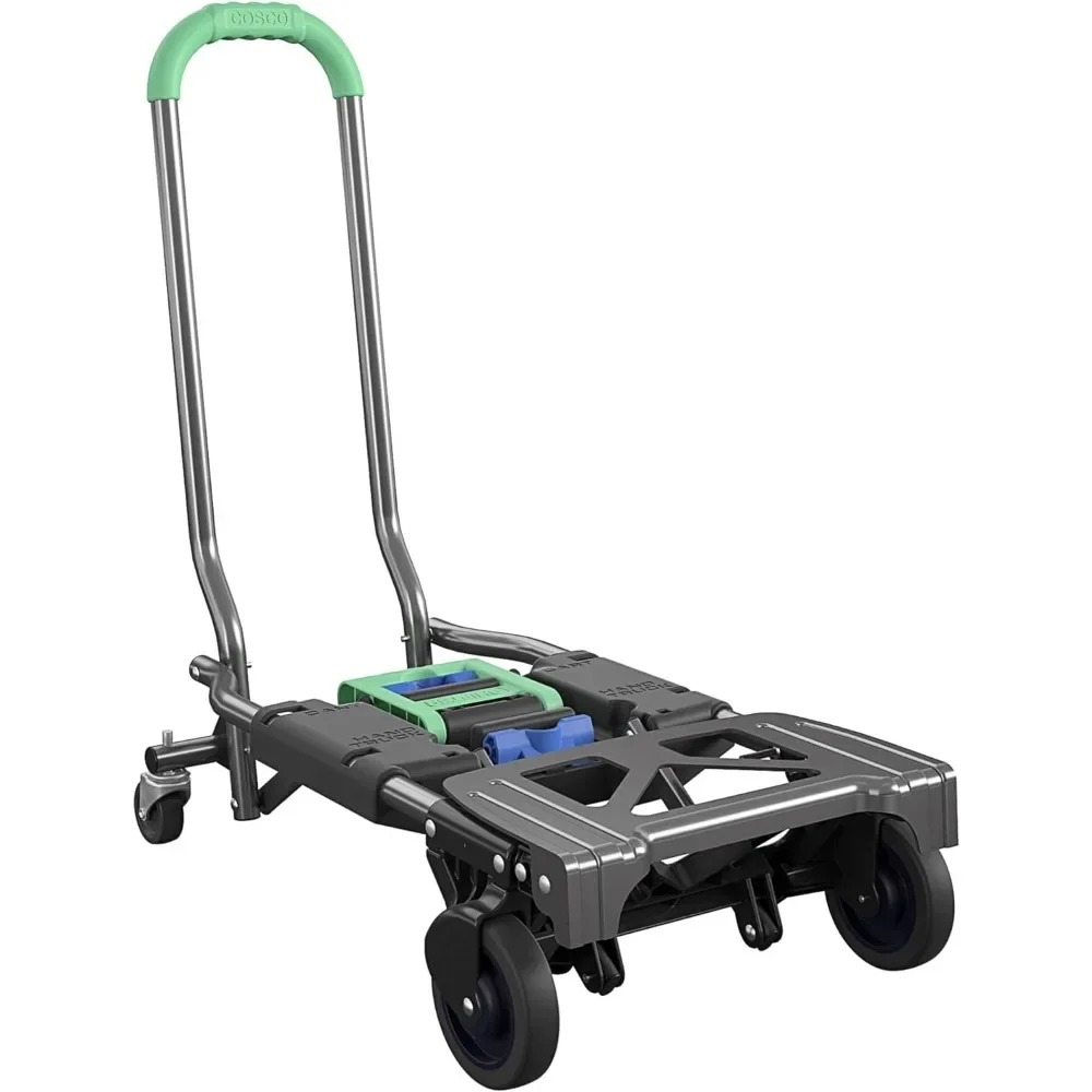 Shifter Multi-Position Folding Hand Truck and Cart, 300 lb. Weight Capacity, Green, 12222PBG1E