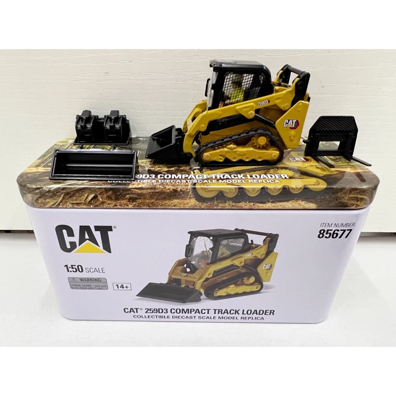 

DM 1:50 Scale CAT 259D3 Compact Track Loader Alloy Simulation Model 85677 Collection Souvenir Gift Toy Static Display