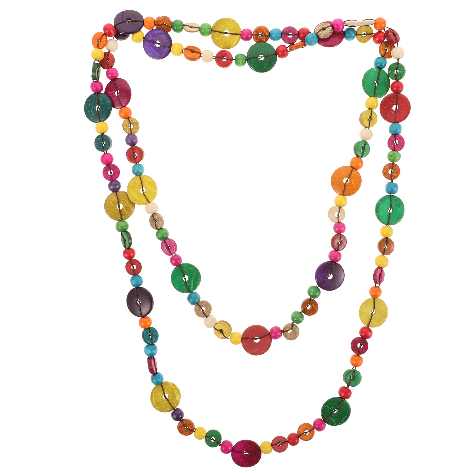 

Coconut Shell Necklace Bohemia Jewelry Gift Women Beach Style Party Wooden Bead Pendant Everyday Wear Boho