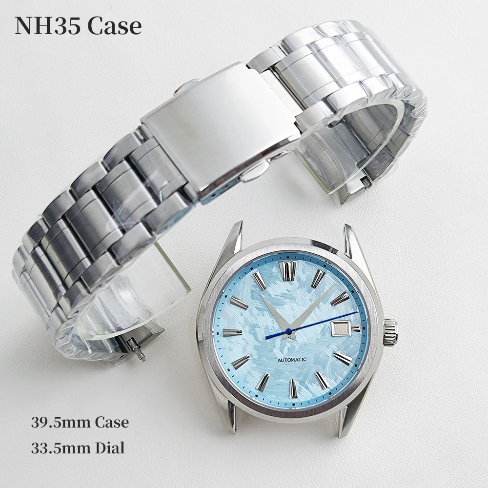 

NH35 39.5mm GS watch case ste sapphire diving case strap custom logo watch dial for NH35 movement watch modification accessories