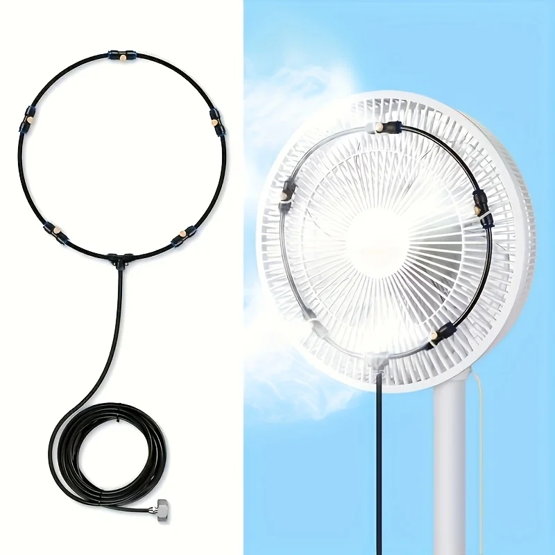 Outdoor Cooling Mist System, 32.81-foot (10-meter) Sprinkler Hose—Ideal for Gardens, Greenhouses, and Ranches