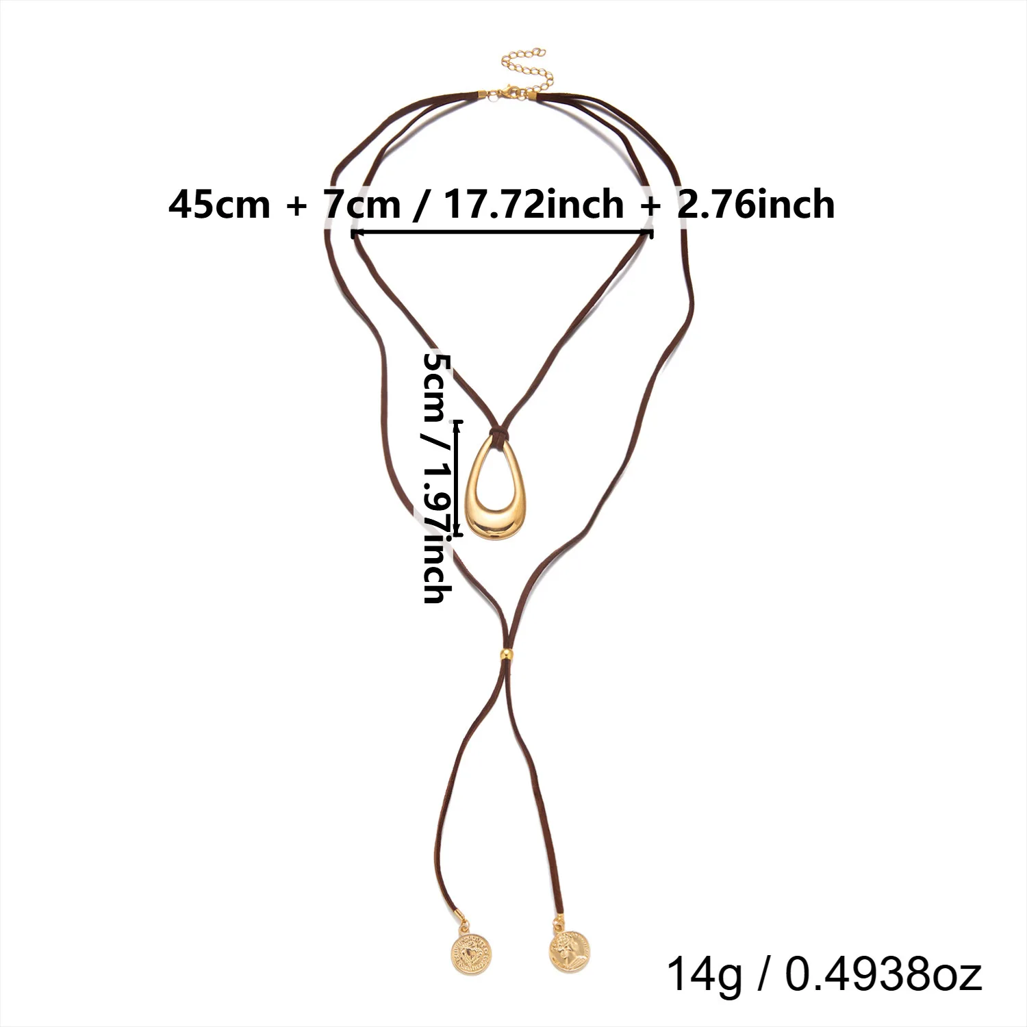 Fashion Rope Chain Arcylic Pendant Necklace For Women Rope Chain Sweater Chain Necklaces Handmade Jewelry Gifts