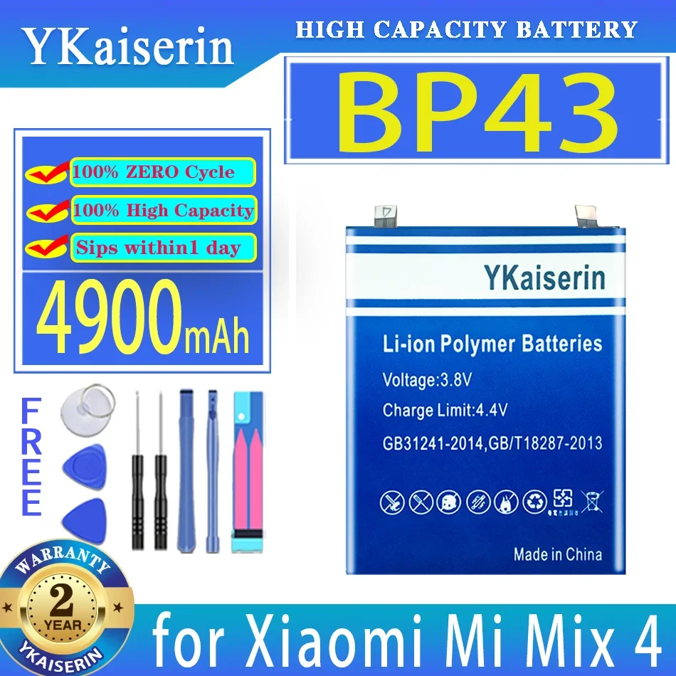 

YKaiserin Battery BP43 4900mAh for Xiaomi Mi Mix4 Mix 4 Mobile Phone Bateria