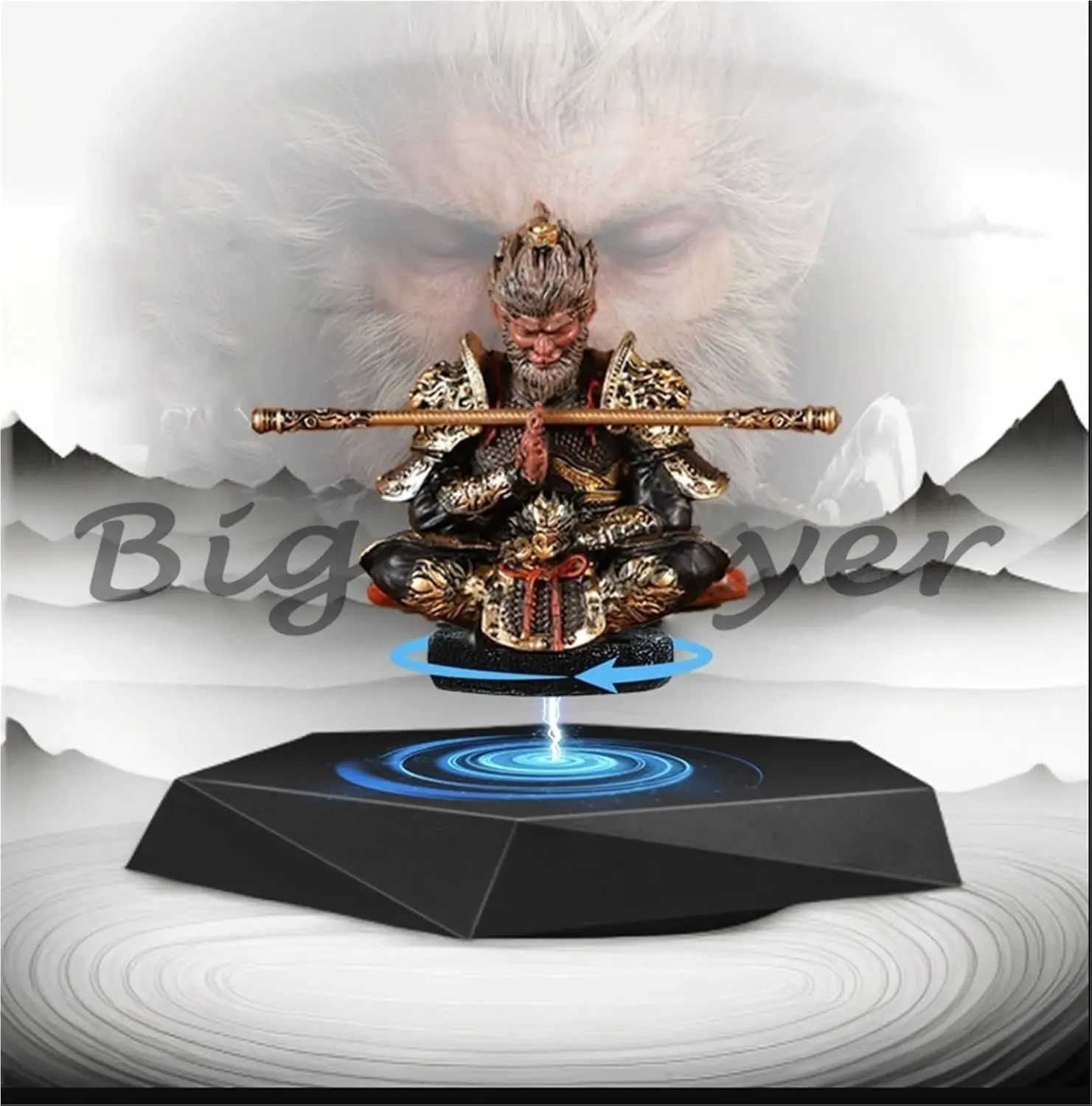 360 Degree Rotating Magnetic Levitation Bracket - Suspended Display Stand for Home and Office Use