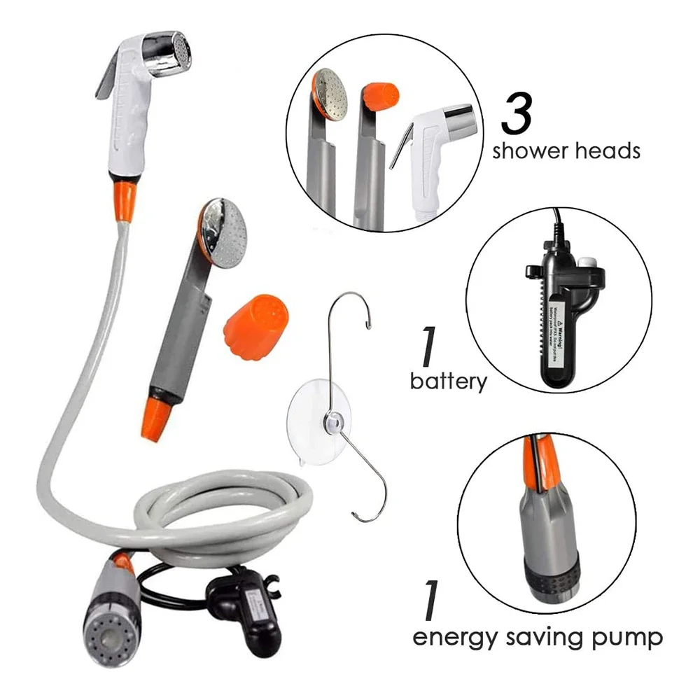 Camping Accessories Outdoor Supplies USB Rechargeable Water Shower Pump Portable Bidet Shower Factory Price