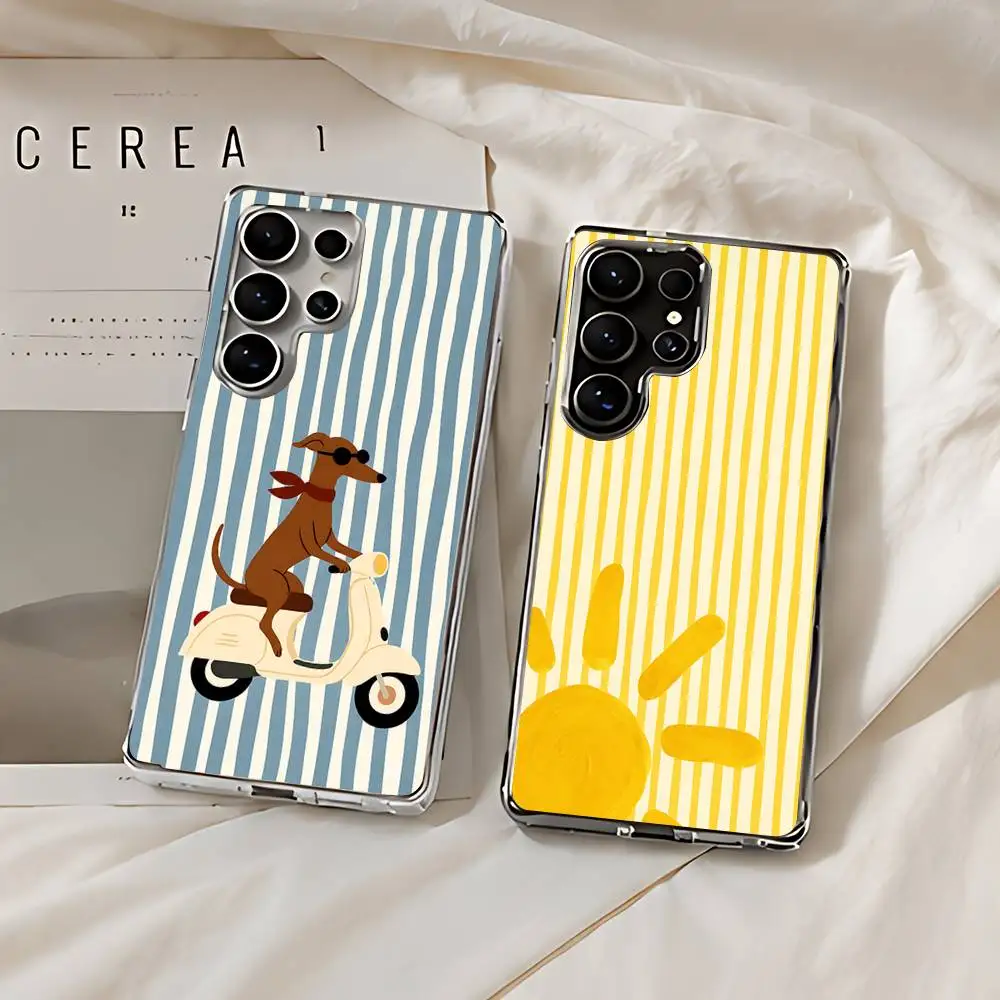 Funny Striped Animal Silicone Case For Samsung Galaxy S21 S22 S23 S24ULTRA S25ULTRA FE Ultra Plus5G A52S S26 Cover