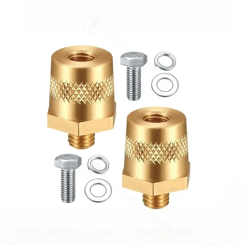 8mm Internal Thread 6/8mm External Thread Brass Battery Terminal Connector Automotive Battery Pile Head Modification