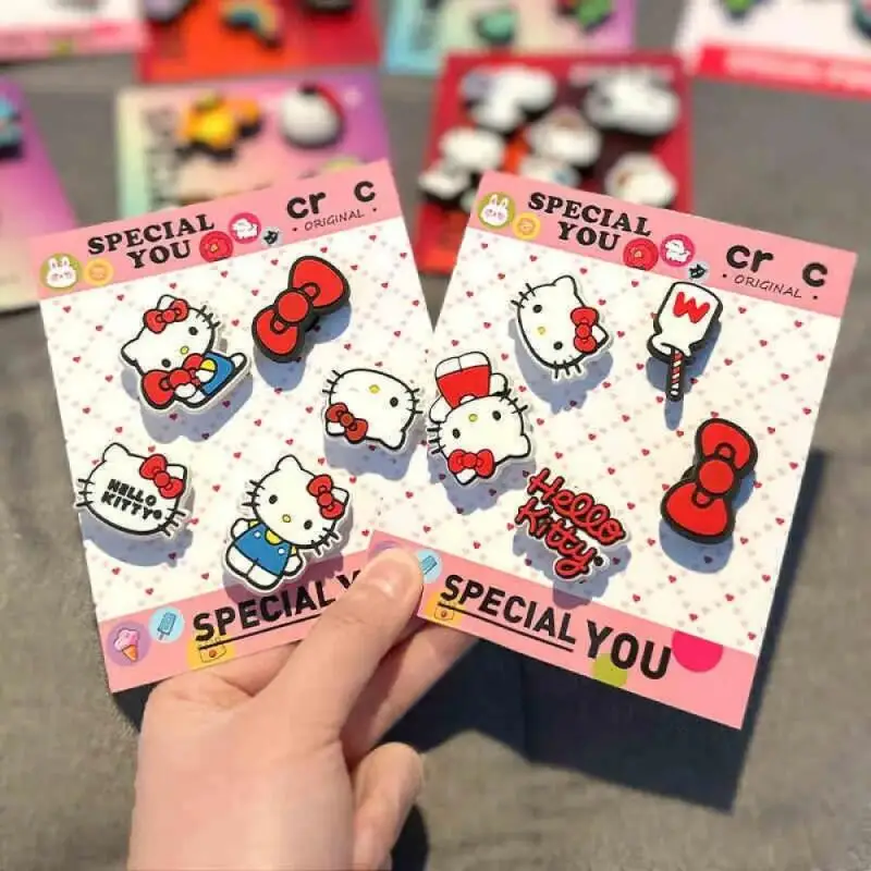 

Sanrio HelloKitty crocs пряжка для обуви съемная бутылка с молоком бант для обуви с цветком тапочки аксессуары мультфильм и аниме товары подарок