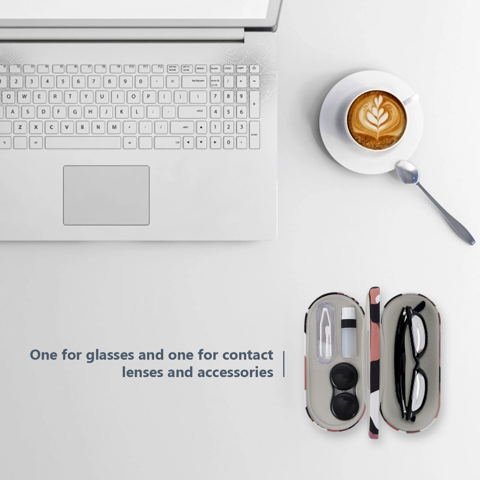 

Glasses Case Eyeglasses Holder Durable Foldable Organizer Lightweight Portable Plastic Container Double Layer Camouflage Myopia