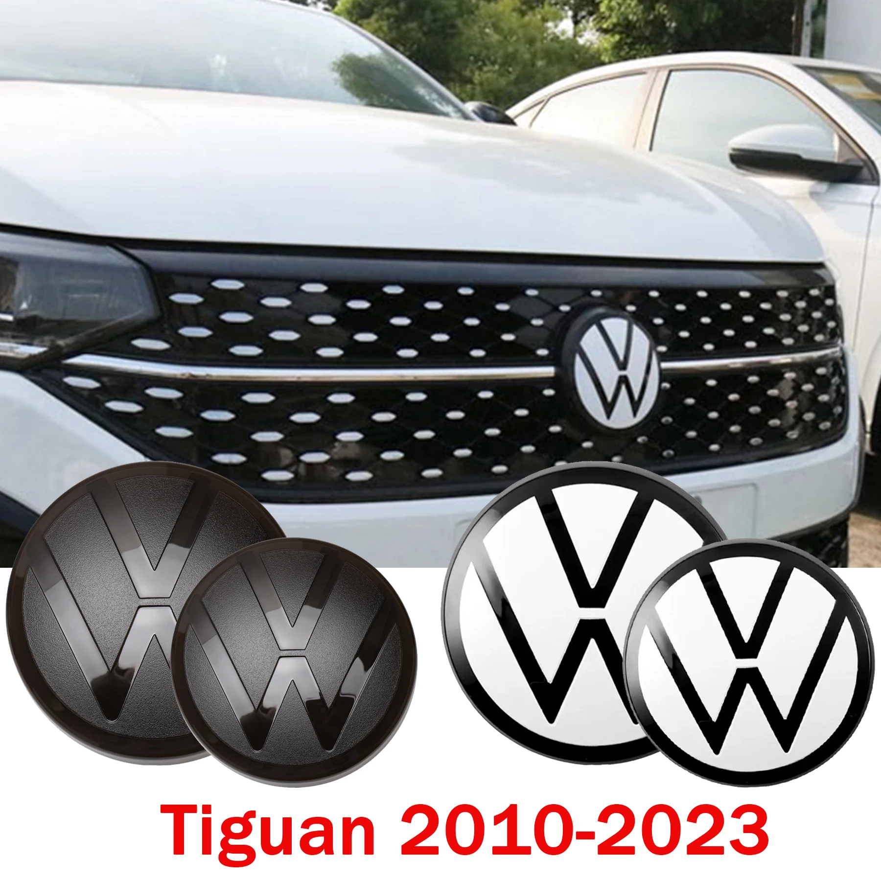 Car Original Front Radiator Grille Emblem Rear Trunk Lid Badge Cover For Volkswagen VW Tiguan 2010 2018 2016 2017 2020 2021 2015