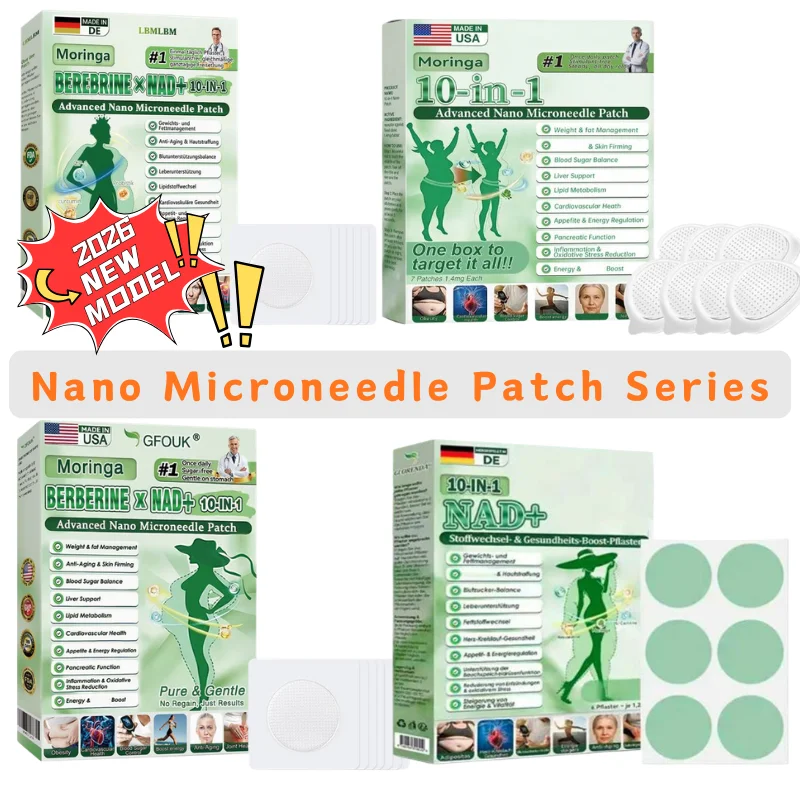 [2026 Collection] Advanced Nano Microneedle Patch NAD+ Weight Management Liver Support Energy Boost Body Care Sticker