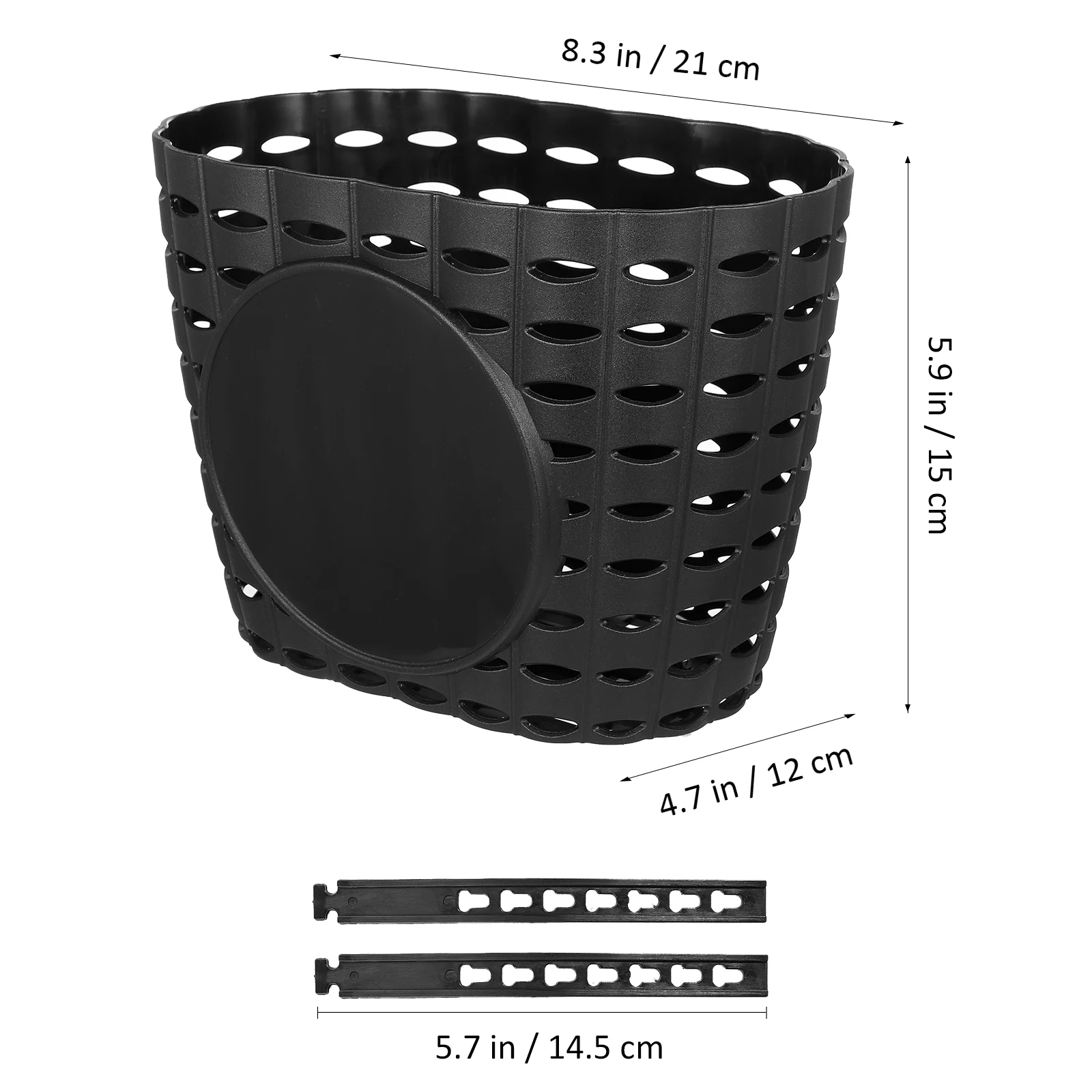 

Plastic Bike Basket Water Resistant Durable Storage Front Handlebar Mount Easy Install Scratch Resistant Detachable for Cycling