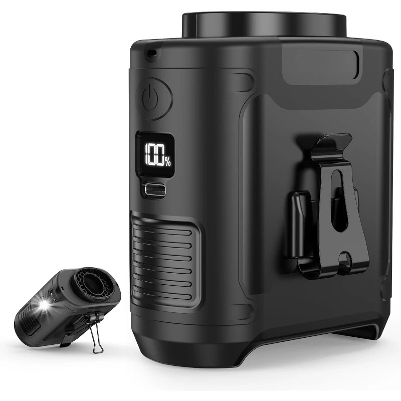 

Portable Waist Fan Clip 10000mAh Rechargeable Wearable Shirt Fan Powerful Belt Fans for Men Jobsite Travel Camping Essentials