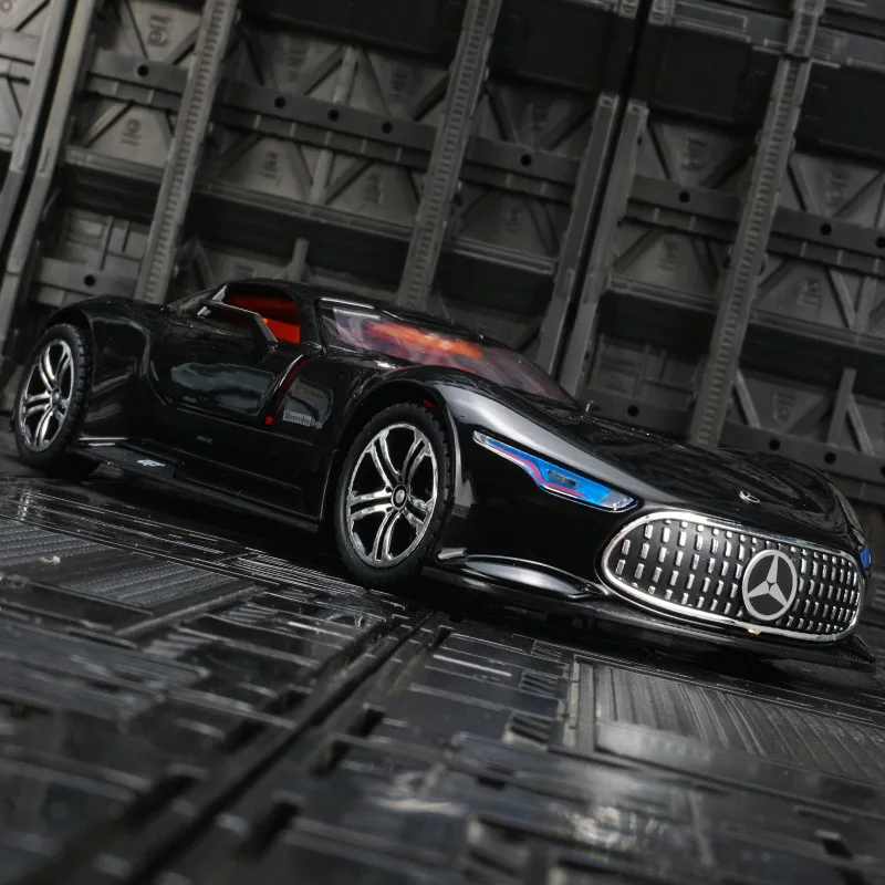 

Модель суперкара из сплава Mercedes AMG VISION GT 1:24, украшение автомобиля, имеет имитирующие функции звука и освещения.