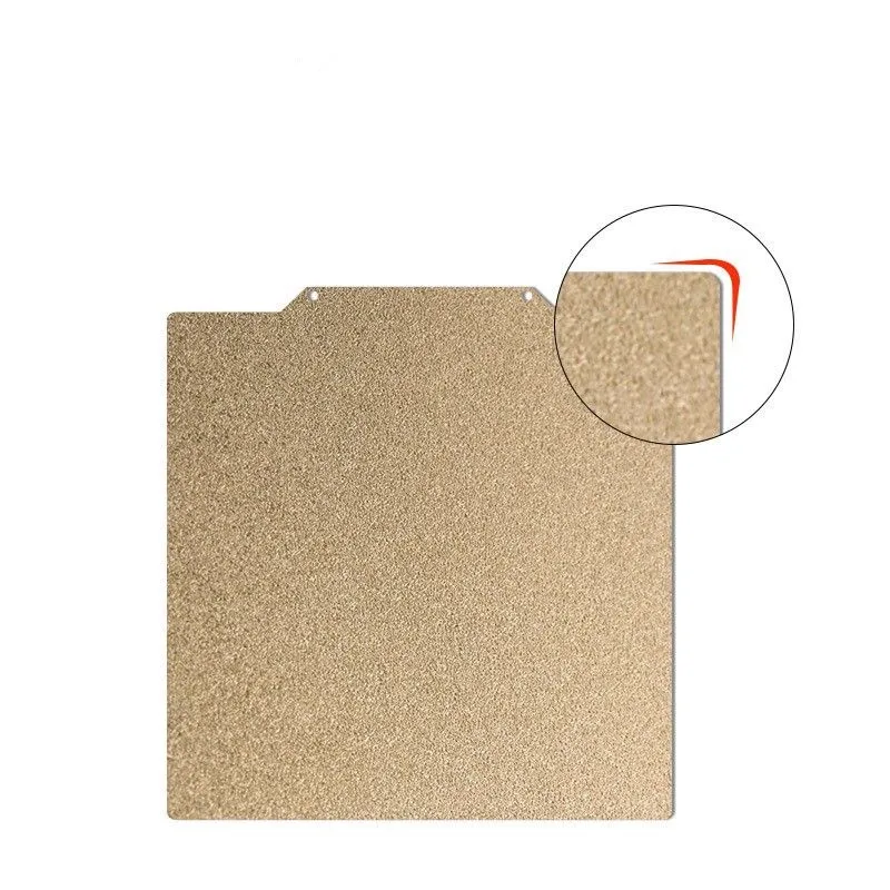 Изготовленный на заказ большой размер 500x500 мм, двухсторонний текстированный лист пружинной стали PEI с порошковым покрытием