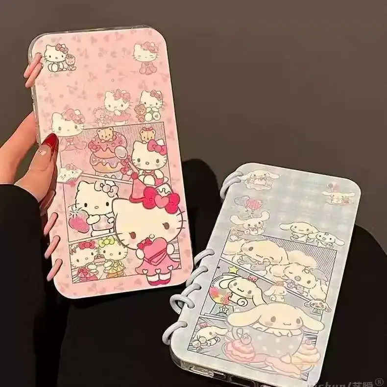 

Cinnamoroll Hello Kitty Anime Kawaii Sanrio Ins Fashion Mini Storage Phone Case Cute Suitable for iPhone 16 15 Bag Gifts