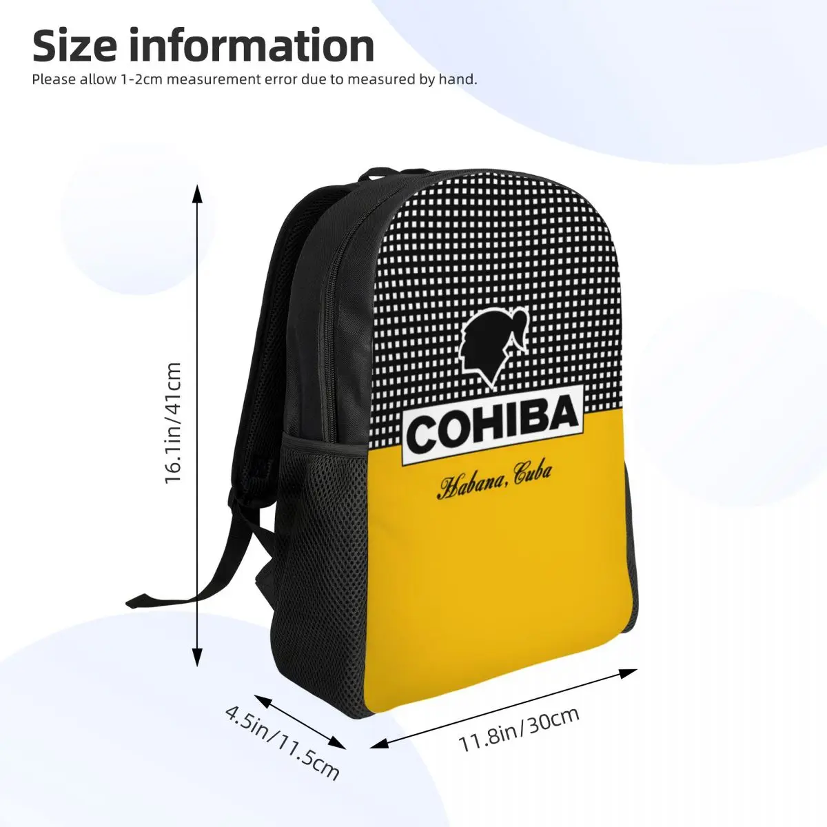 Customized Cuban Cohiba Backpacks Women Men Casual Bookbag for College School Bags