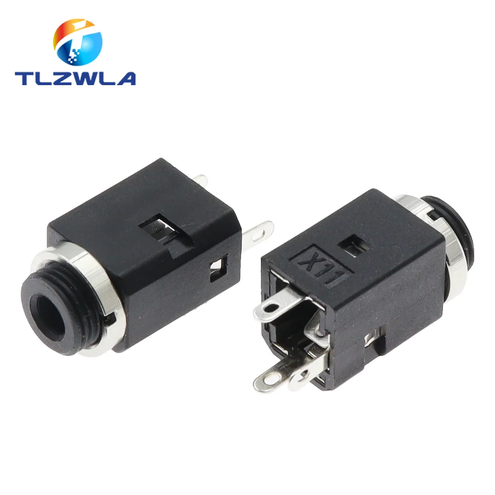5Pcs 3.5MM Vertical socket 3Pin 4Pin 5Pin Stereo Female Socket Jack with Screw 3.5 Audio PJ-341 2/3/4 Poles Earphone Hole
