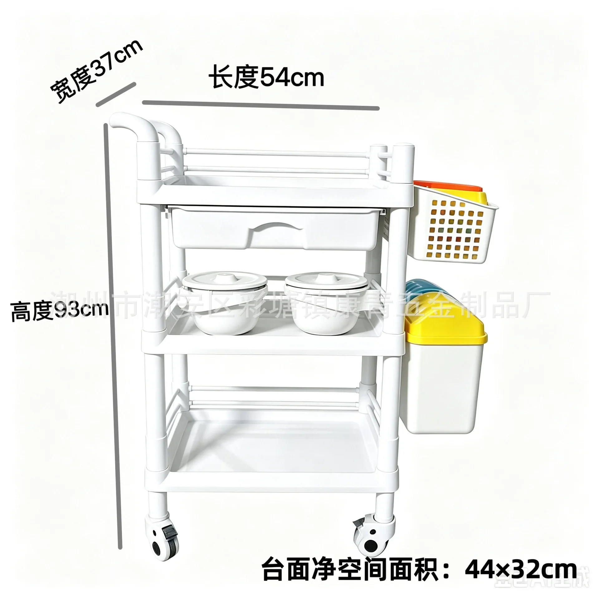 DSA beauty salon trolley plastic medical beauty small bubble care instrument car tattoo embroidery manicure storage basket