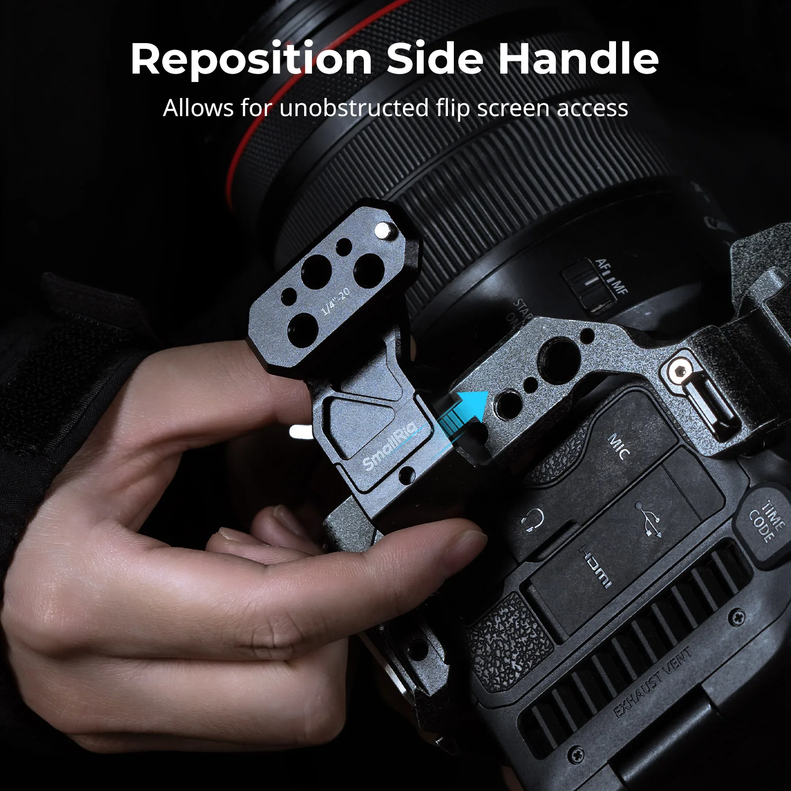 جزء محول تمديد المقبض الجانبي SmallRig مع سعة تحميل مشبك الناتو 10 كجم لمحول المقبض الجانبي مع مشبك الناتو -4458