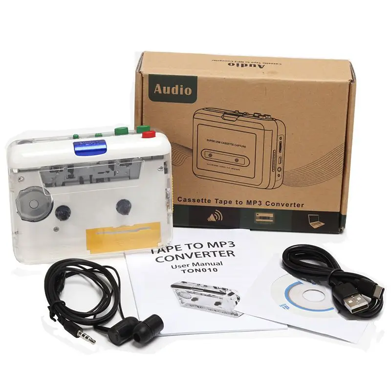 European and American classic antique tape player retro old-fashioned cassette player English Walkman tape to MP3 single player