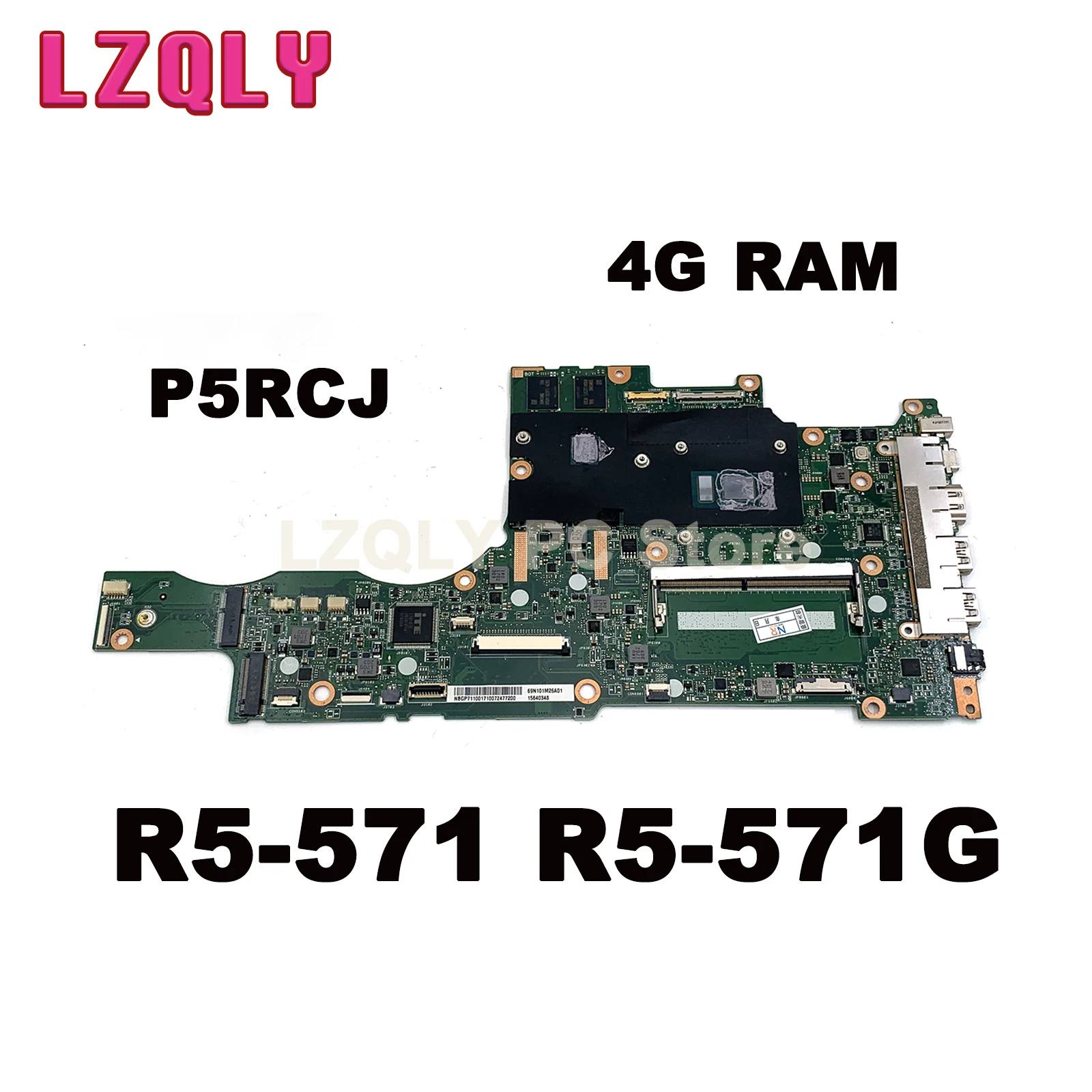 For ACER Aspire R5-571 R5-571G Laptop Motherboard 69N101M26A01 P5RCJ with I5-6200 I7-7500U CPU 4G RAM NBGCF11002 100% Tested