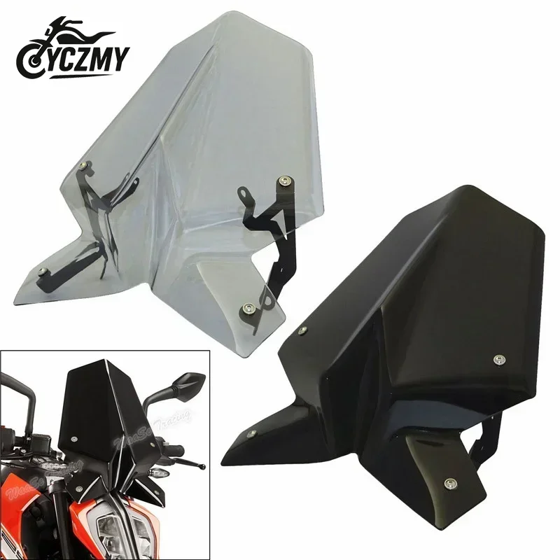 

Windscreen Windshield Wind Deflector Shield Screen Visor Glass For KTM 125 250 390 Duke Duke390 Duke250 2017 2018 2019 2020-2023