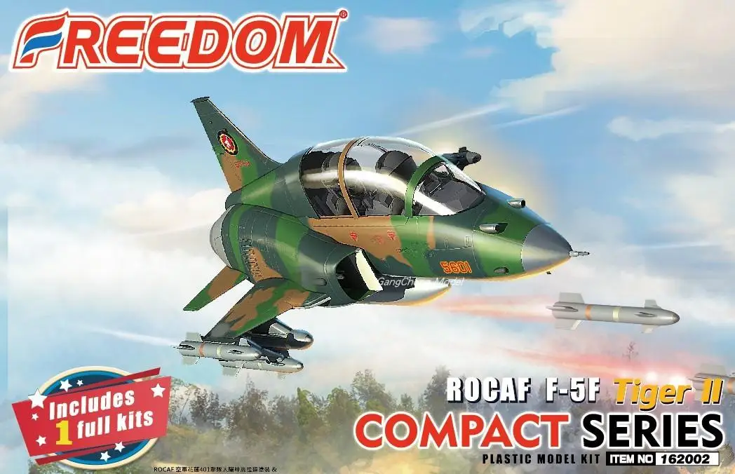 FREEDOM F162002 COMPACT SERIES ROCAF F-5F Tiger ll  PLASTIC MODEL KIT