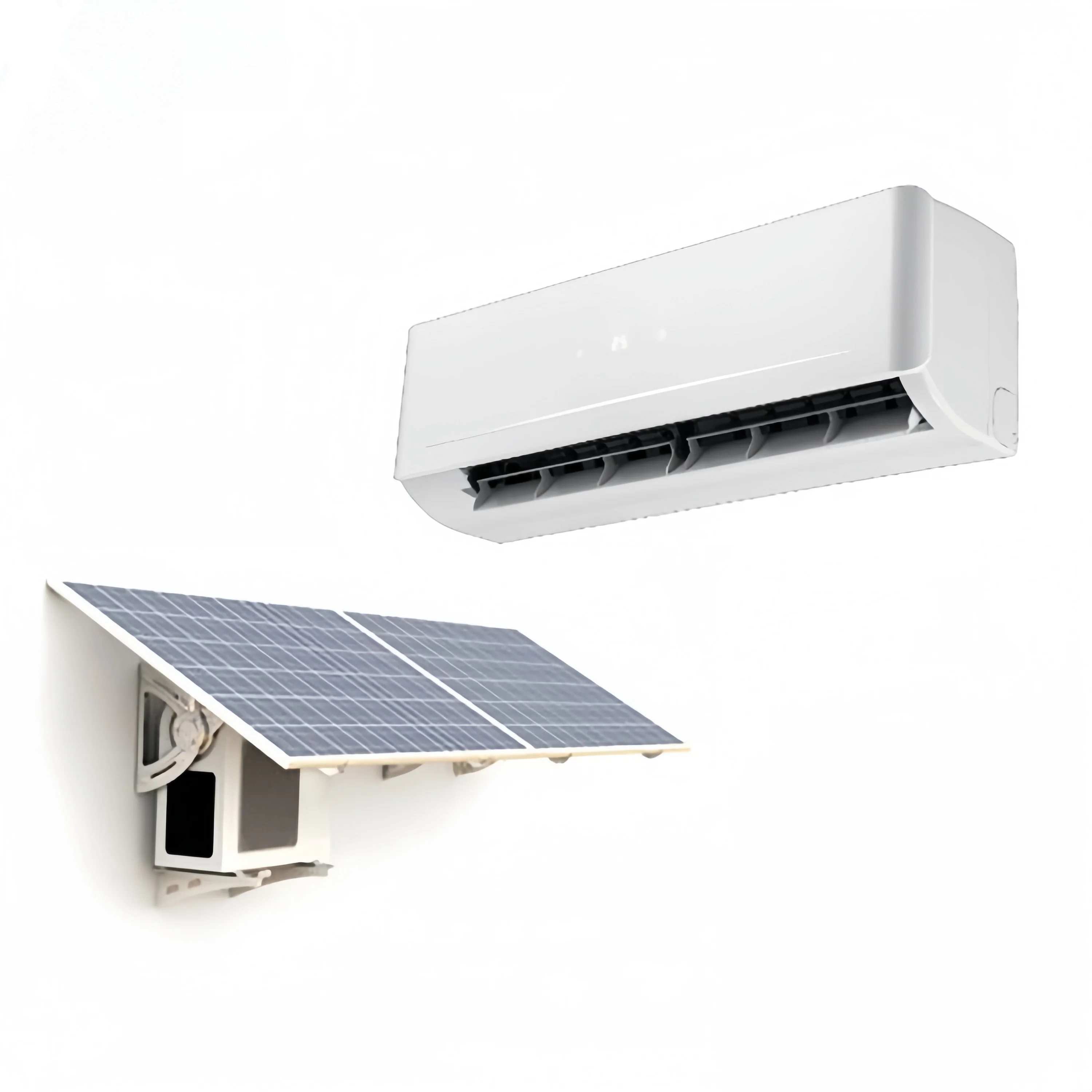 Ar condicionado12000 18000 60000 Btu Ac Dc Híbrido Janela movida a energia solar Mini ar condicionado Parede dividida