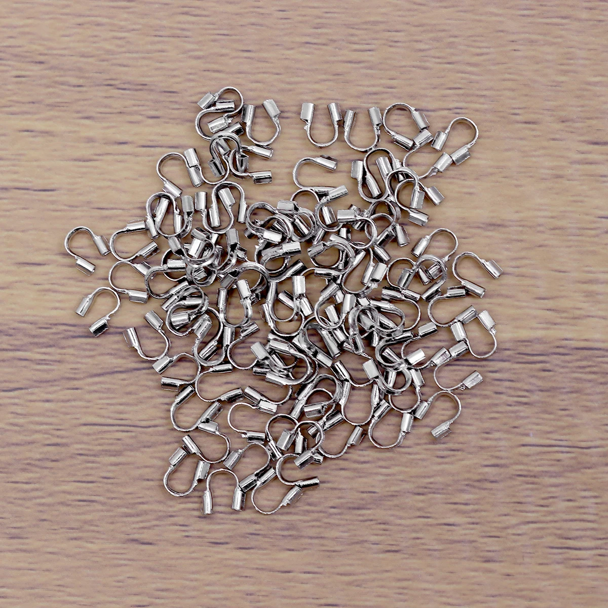 

100 Pcs Necklace Bracelet Set Copper Wire Guards DIY Supplies Handmade Accessories U Shaped Bead Protectors Jewelry Making