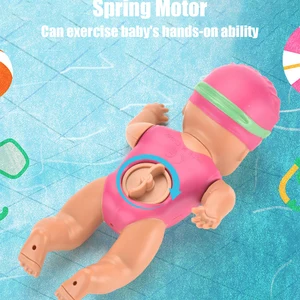 Mini Schwimmpuppe für Kinder, Babybadespielzeug in Kette, automatische Schwimmpuppe, Badespielzeug, 1PC 6 Hauptabsatzpuppenroboter - №5