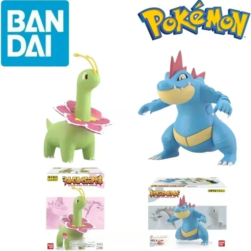 

Bandai оригинальные весы World POKEMON Johto Region Feraligatr Meganium аниме фигурка игрушки для детей подарок Коллекционная модель украшения