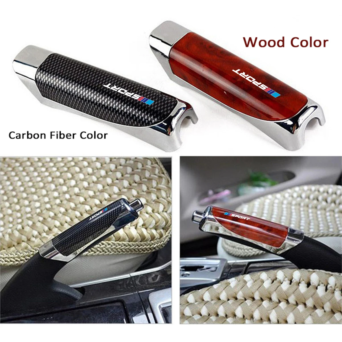 1pc ABS Car Handbrake Cover For BMW X1 X3 X5 E70 F15 F48 G30 G20 F30 F10 E90 E60 Z4 Carbon Fiber Pattern Hand Brake Set Cover view 5