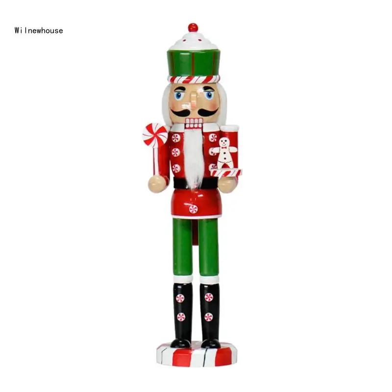 

Creative Handmade Nutcrackers 38cm Tall Santa Cupcake Swirls Candy Dropship