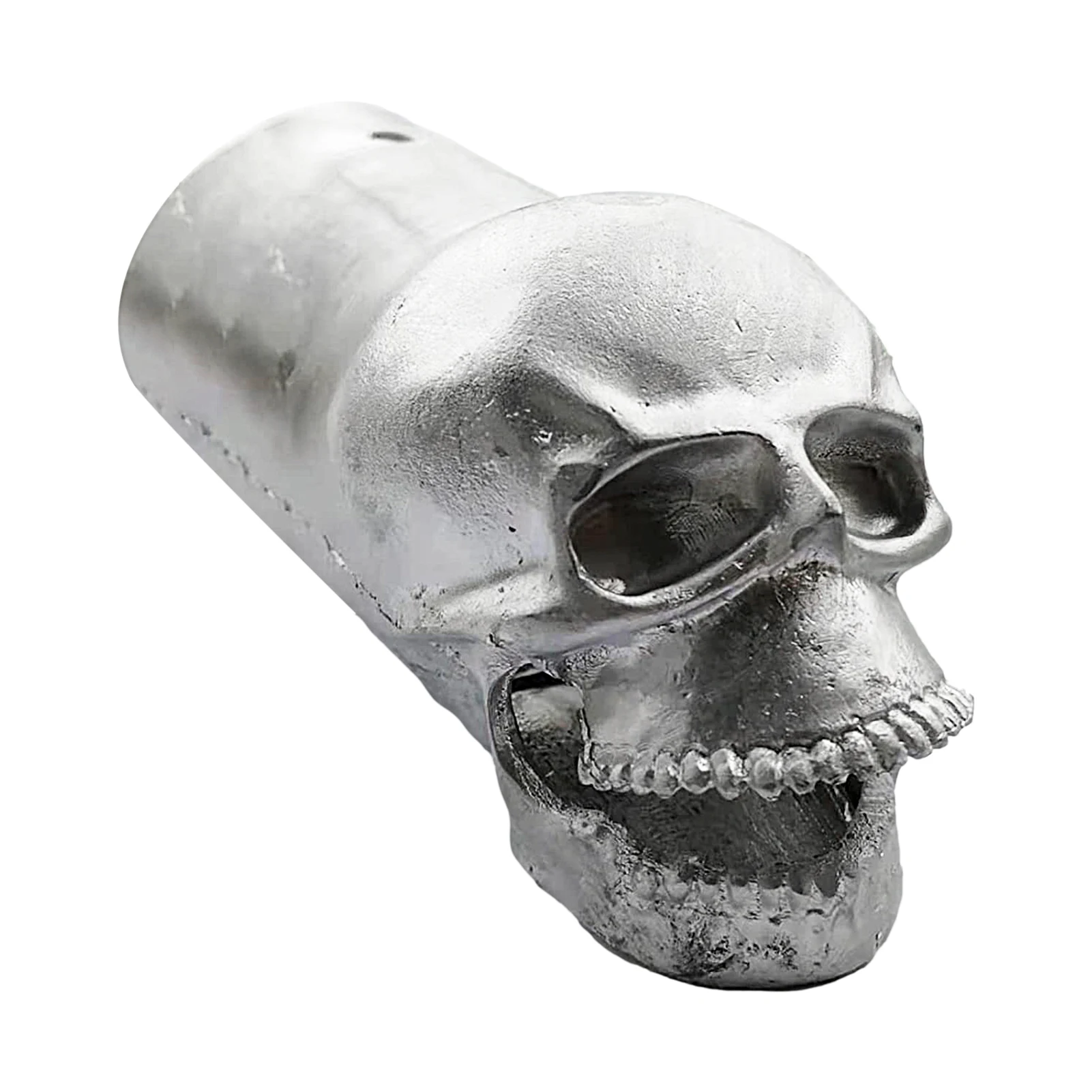 Motorcycle Skull Exhaust Tip Universal Motorbike Exhaust Pipe 5CM Solid Metal Skull Exhaust Pipe Halloween Decorations