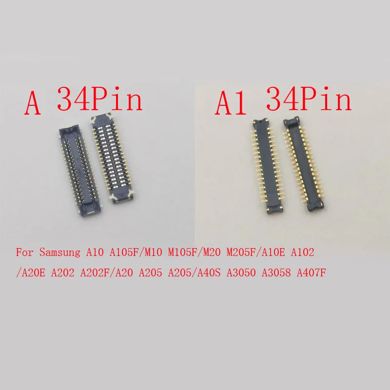1-10Pcs Lcd Display Usb Charger Flex Plug FPC Connector For Samsung Galaxy A20 A205 A40S A407 A10E A102 A20E A202F 34 40 48 Pin