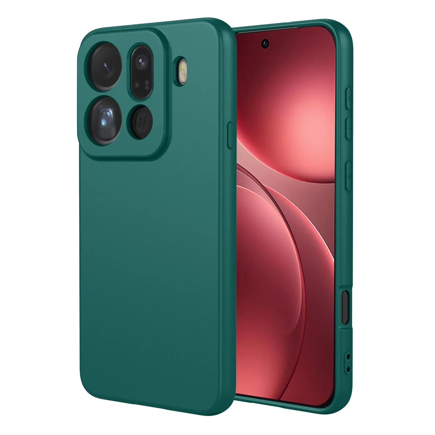 Schlichte, flexible Flüssigsilikonhülle für OPPO Find X9 Pro 5G Schutzhülle TPU Coque Shell Fundas