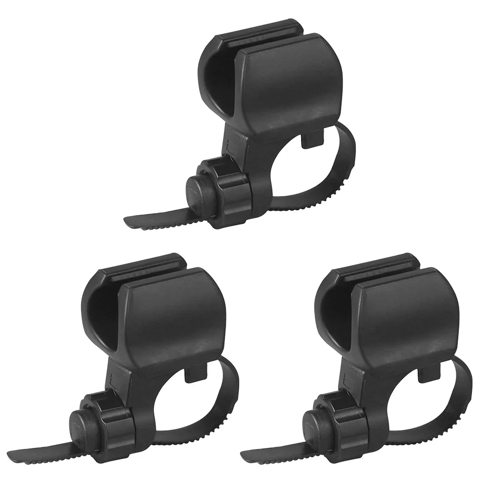

3pcs Flashlight Torch Light Holder Durable Plastic Adjustable Bike Light Bracket Outdoor Torch Lamp Mounts Cycling Gear
