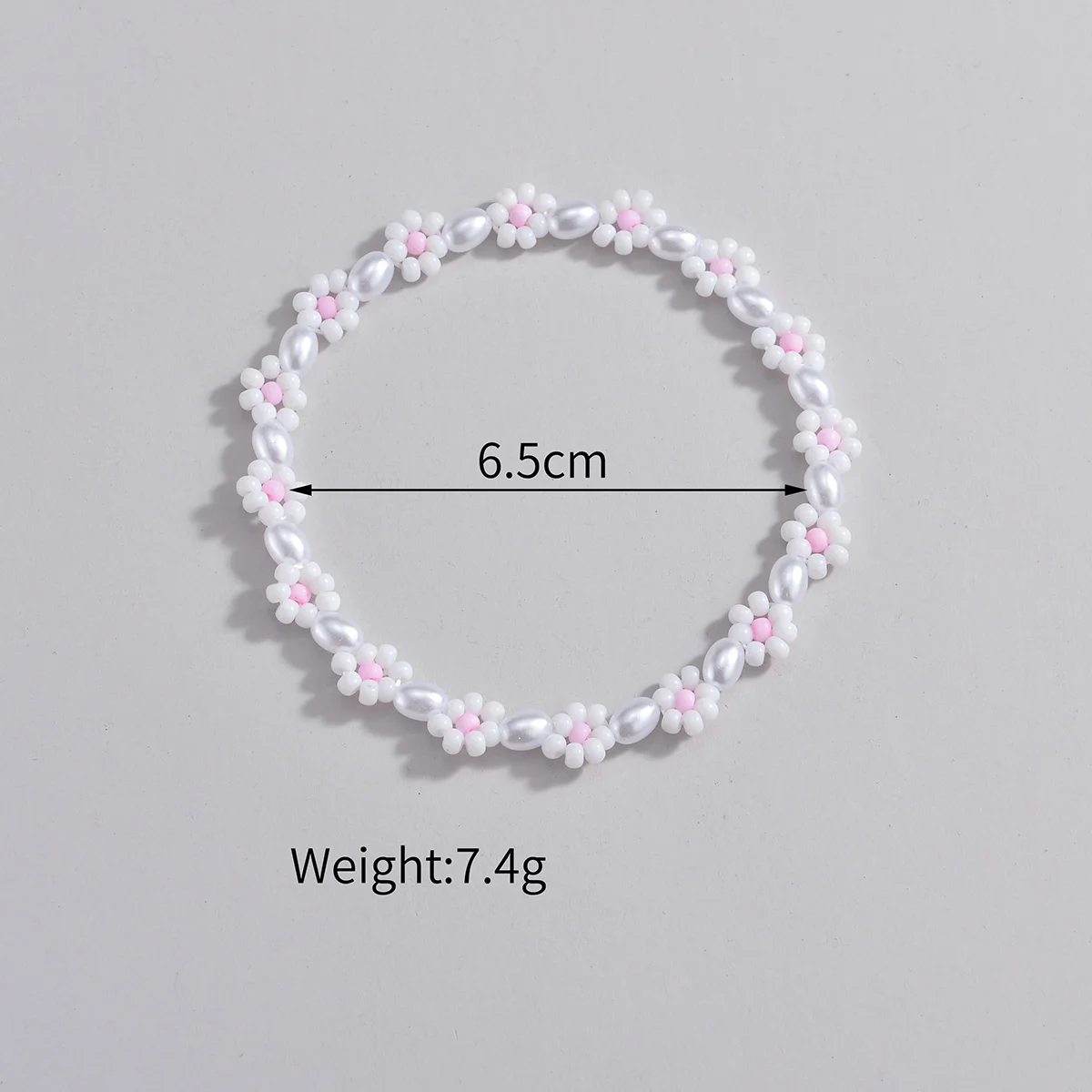 Bohemian style rice bead flower mixed with pearl women\'s beach anklet