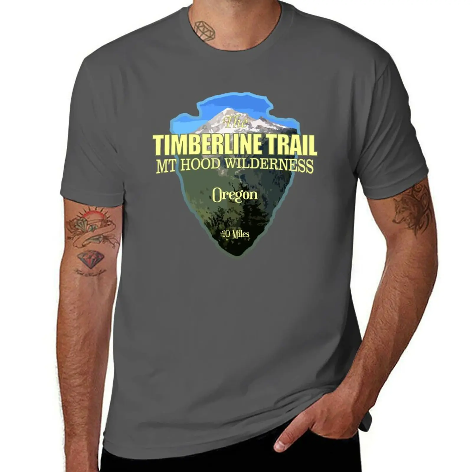 

Trail Timberline (arrowhead) T-Shirt Minimalist Casual Short Sleeve Top