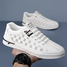 

Мужские кроссовки на плоской подошве, из натуральной кожи