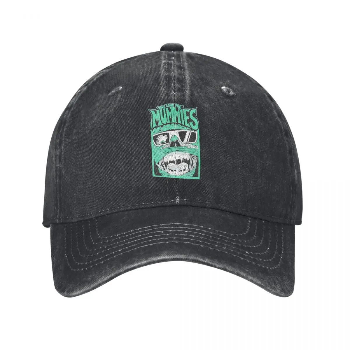 

Here Come The Mummies, Mummy Print, Rock Band Style demin Trucker Hat Outdoor Adventures Hats Woman Baseball Cap For Men