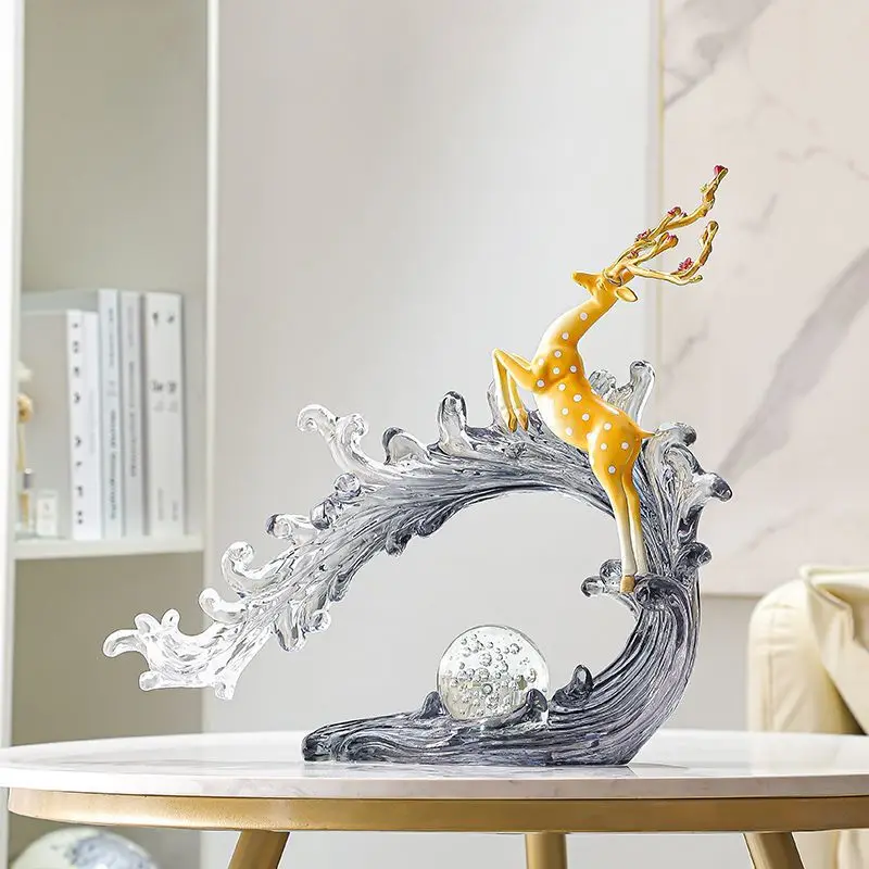 【وضع الأرضية】زخرفة زخرفية لخزانة النبيذ المزدهرة، خزانة تلفزيون مدخل غرفة المعيشة الفاخرة الخفيفة #5