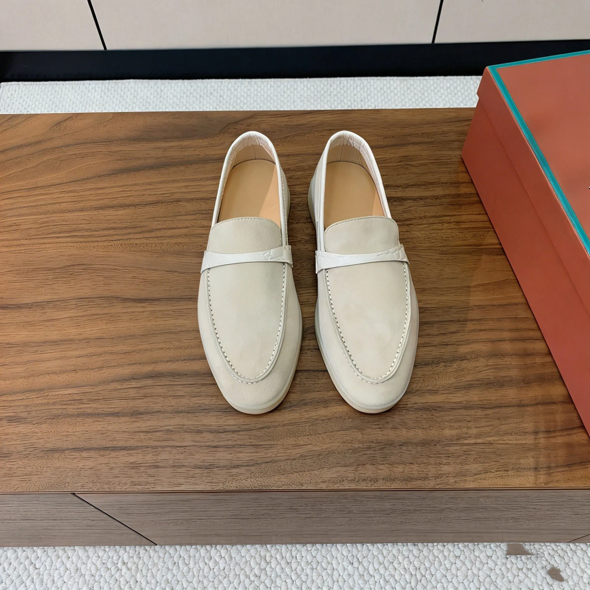 

High-Quality Fashionable Ladies' Casual Shoes Leather Comfortable Footwear Stylish Trendy Sheepskin Footgear -7