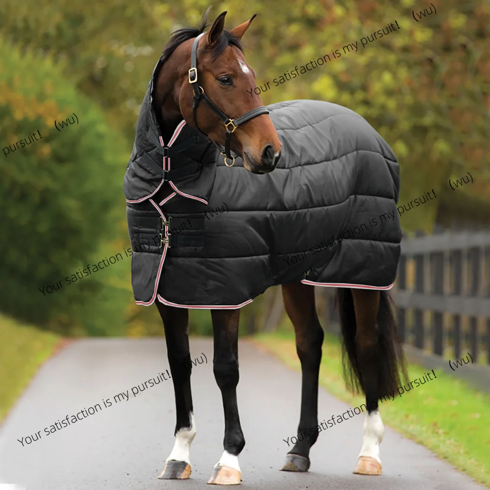 

Winter warm waterproof breathable horse clothes pressed line padded nylon cloth horse clothes belt scarf