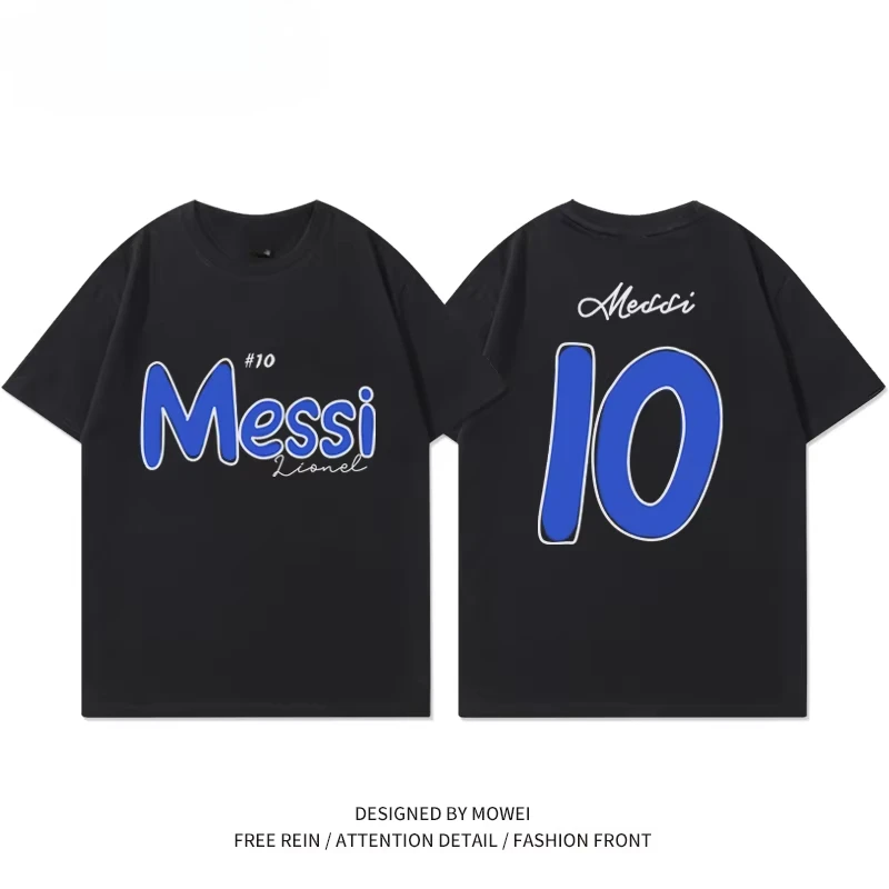 

Argentina Messi T-shirt men's American ins trend short sleeve casual sports training No. 10 football shirt loose summer